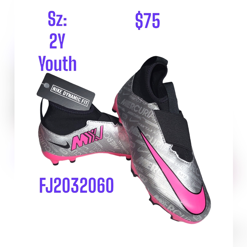 Nike Kids Zoom Mercurial Superfly 9 Cleats Sz 2Y